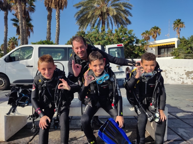Diving with children 