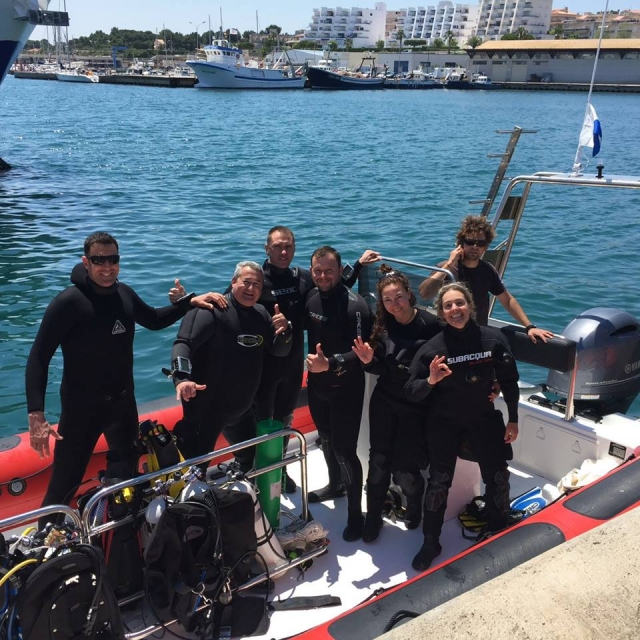  On the diving boat 