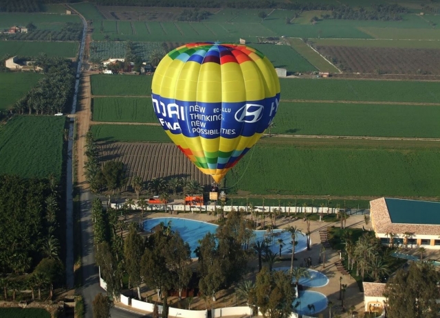  Balloon over the pools 