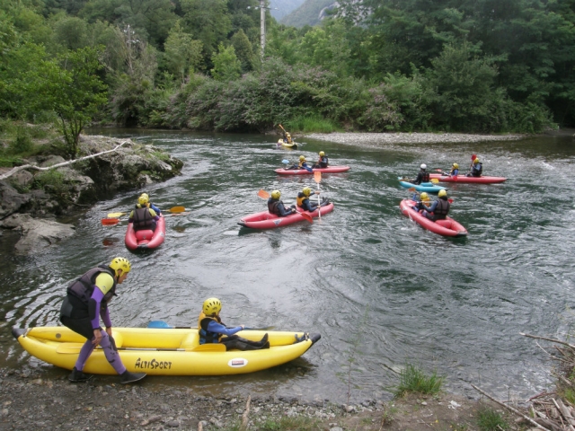 Piraguismo en el Rio Garona