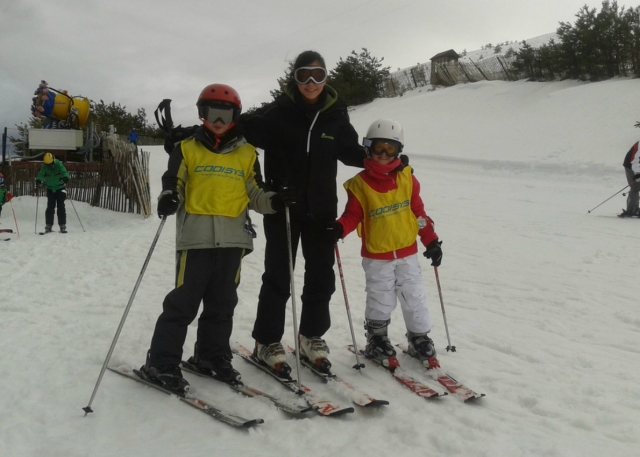 Dando clases con los niños