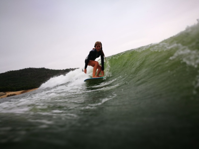 Patri doing wakeboarding in San Juan 