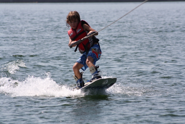  Holding the cable on the board 