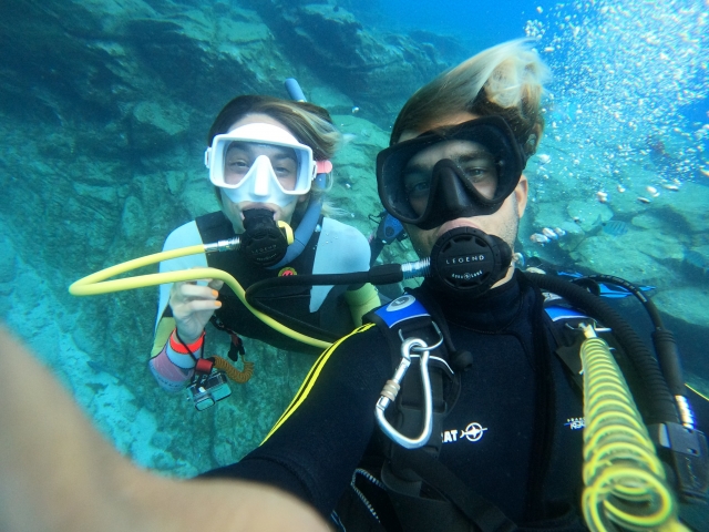 Selfie bajo el agua