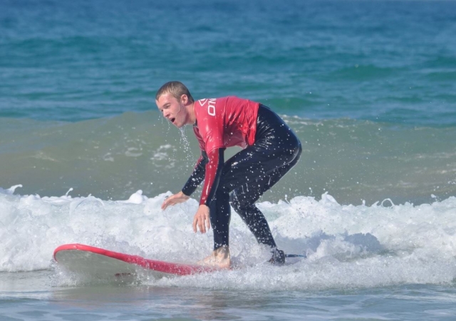 Entrenando el equilibrio en la playa