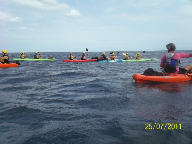 Rutas en kayaks en mar abierto