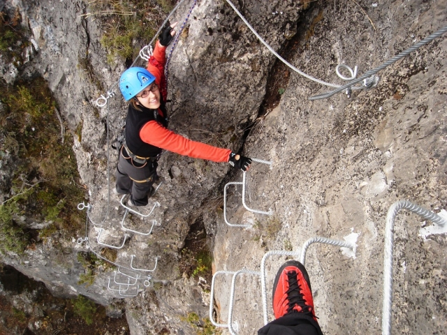  First part of the ferrata de miravet 