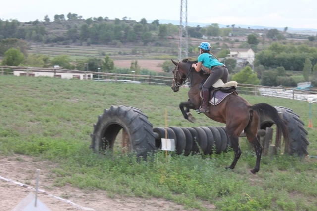 Txell compitiendo