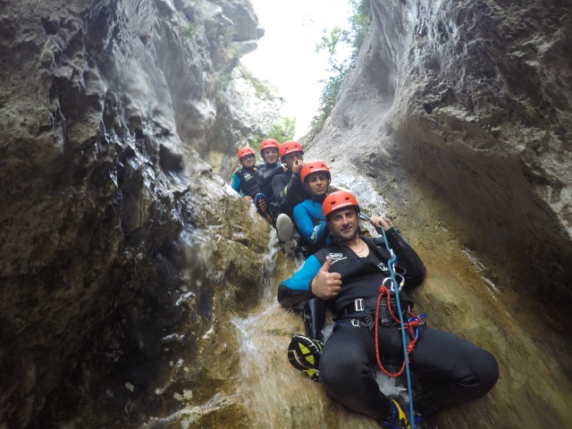  Rutschen in der Viu-Schlucht 