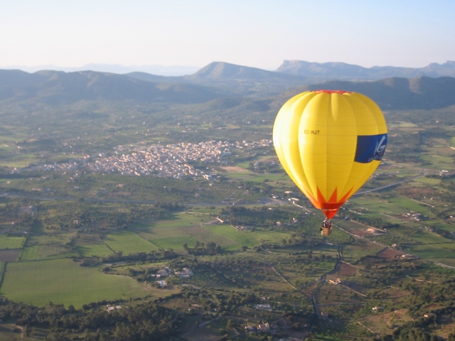 Vista aérea desde el globo