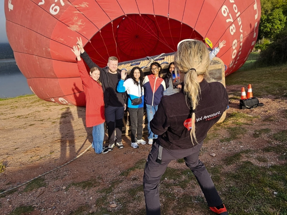 Foto con el globo