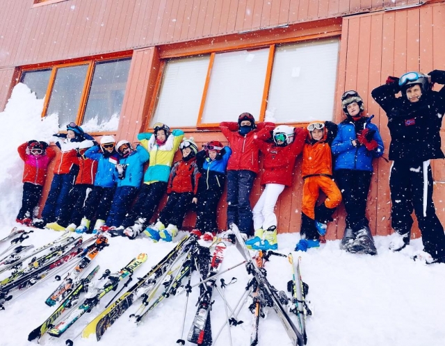  Resting next to the ski resort facilities 