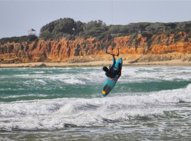 Salto de kite en Cadiz