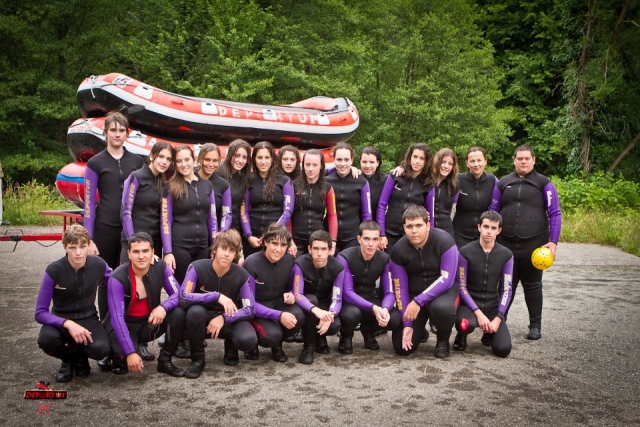 Equipados con el traje de neopreno