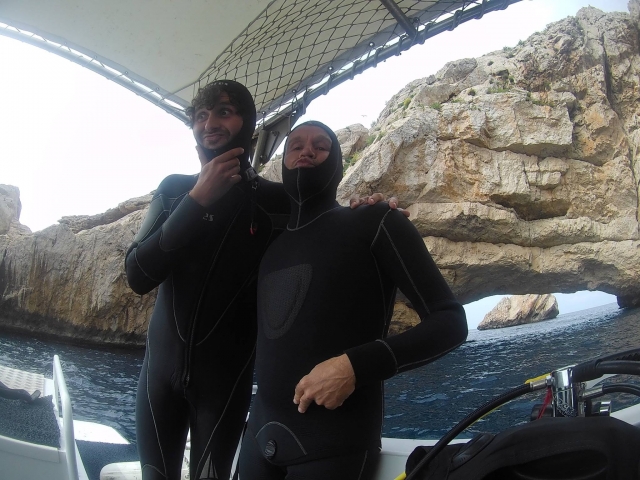 Inmersión de buceo desde barco