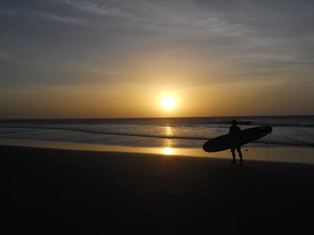  Coucher de soleil sur la plage 