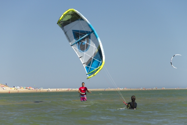 Control de kite en el agua