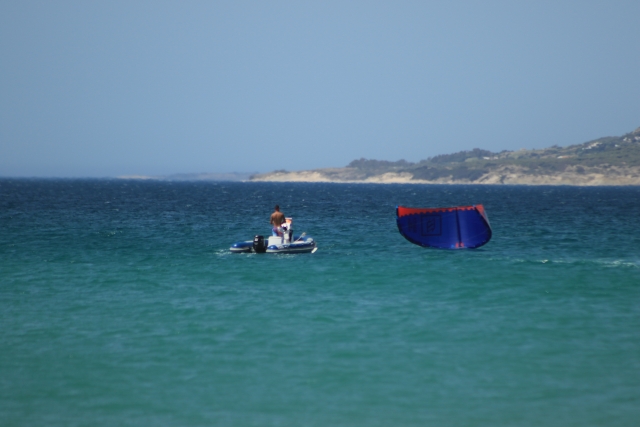 Practicas de kite en el agua