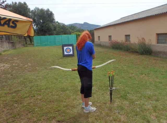 Preparando el arco para el disparo