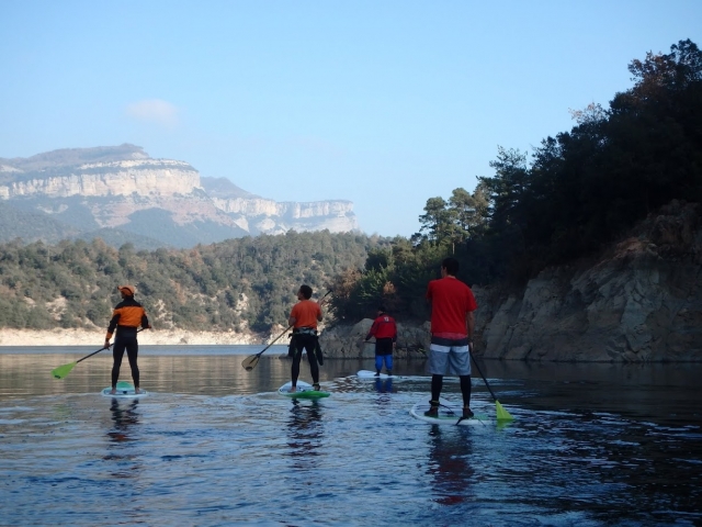 Admirando el paisaje desde la tabla de sup