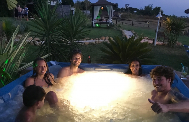Jacuzzi al aire libre en Conil