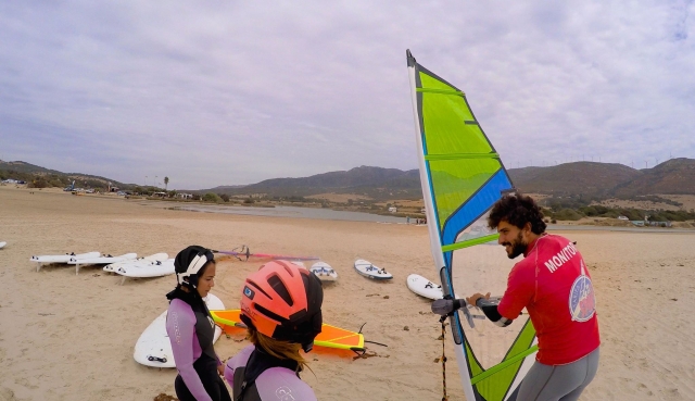 en la playa