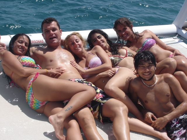 Con los amigos