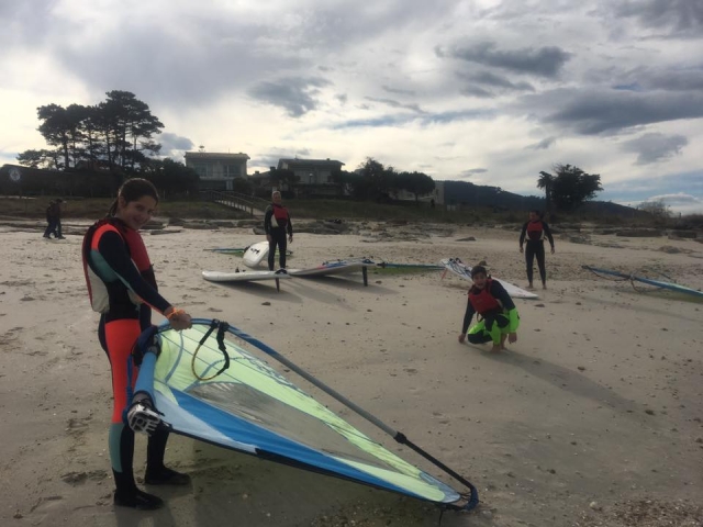 Preparando el windsurf