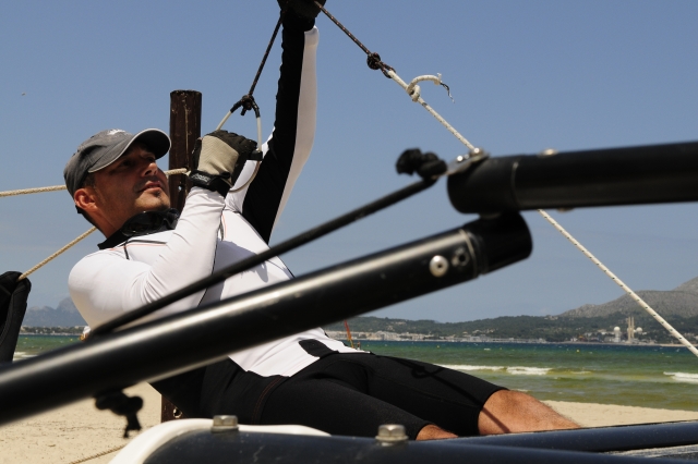 Driving the boat 