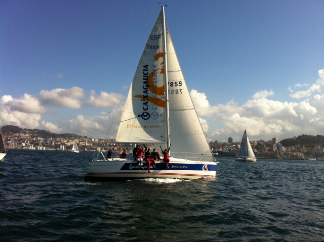 Regatenado en un 32 pies