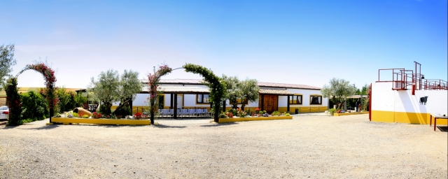 Exteriores de la finca en dia soleado