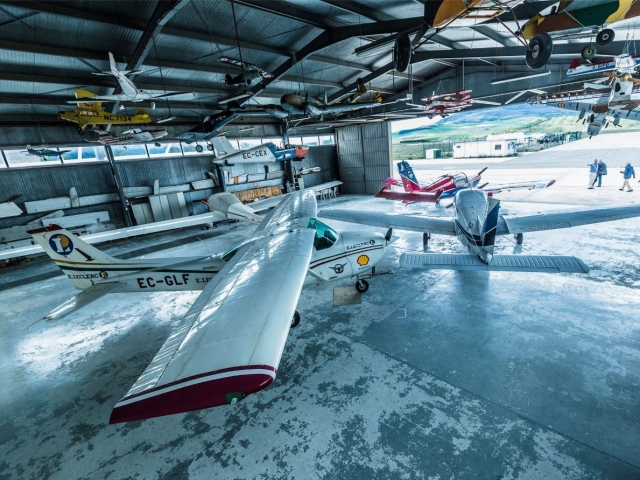  Interior of the aeroclub hangar 