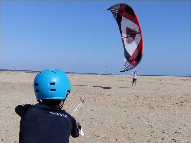 Kite en la arena