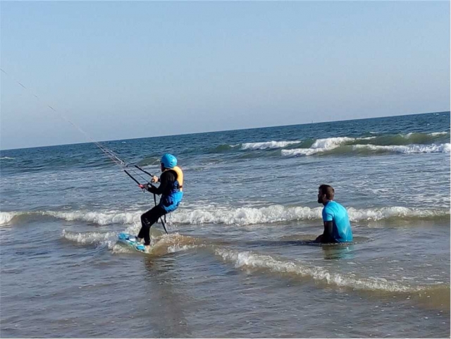 Kite en el agua