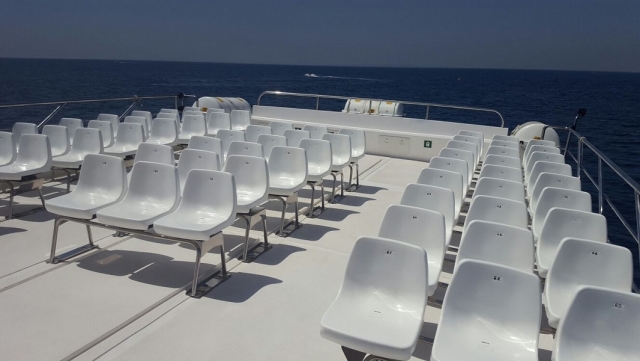  Deck of the catamaran 