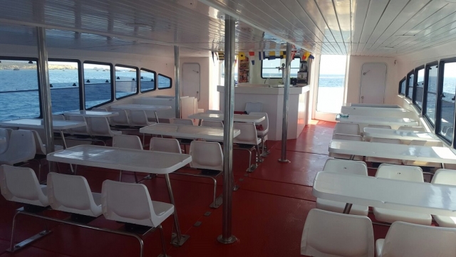  Inside the catamaran 