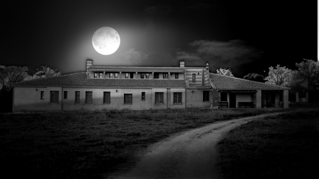 Exterior noche luna