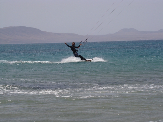 Disfrutando del kite