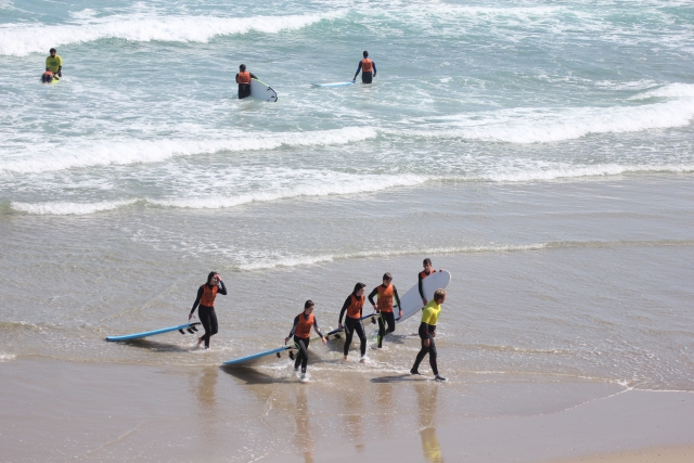 Clase de surf en Foz