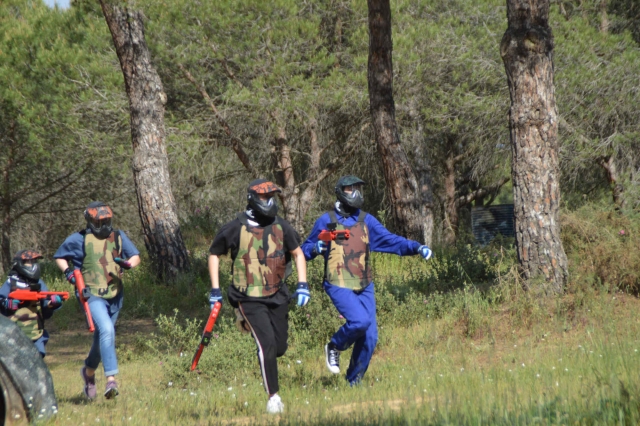 Practicando paintball