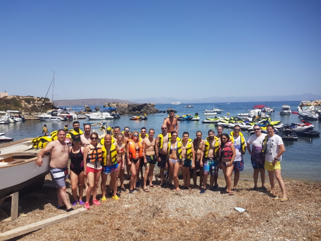 Grupo de trabajo excursión moto de agua Alicante