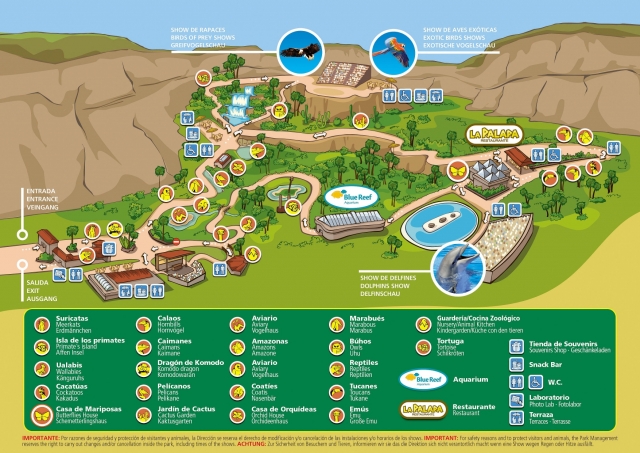  Plan du parc Palmitos