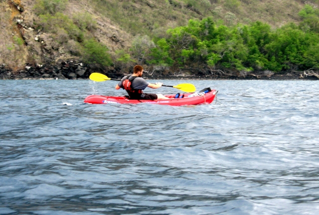  Paddling an individual canoe 