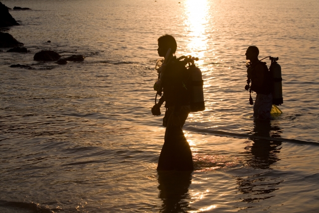 Buceo al atardecer