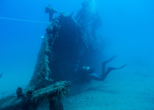 En la cueva submarina