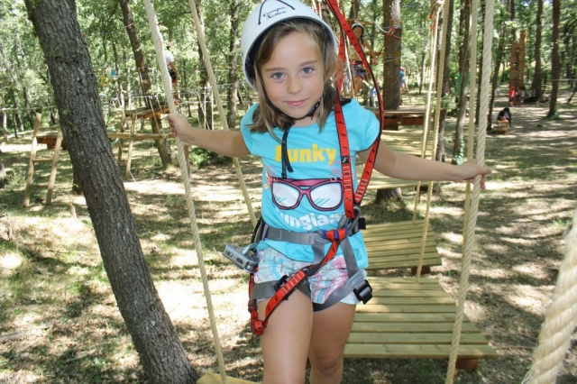En el circuito arboreo infantil