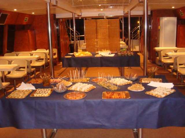  Buffet on our boat 