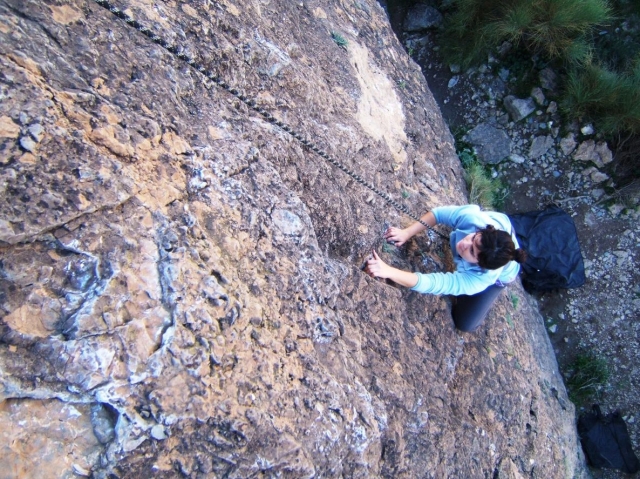 En el curso de iniciacion a la escalada