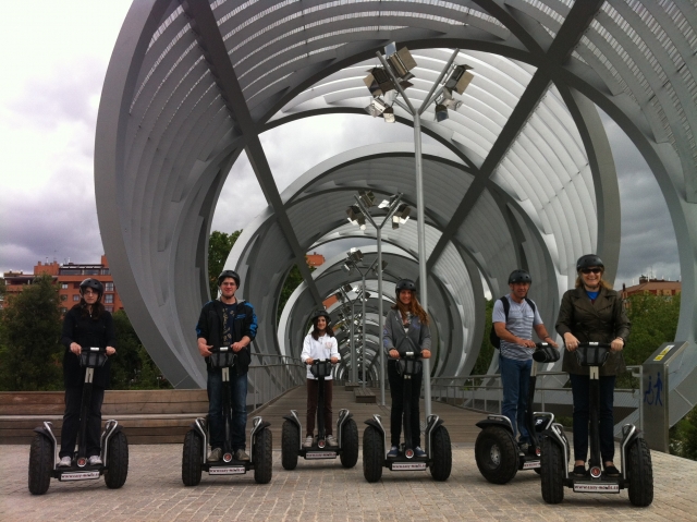  Group sharing excursion on segway 