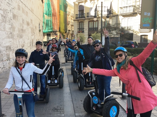  Waving on the Segways 